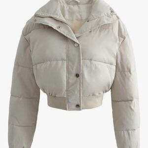 Women's Cream Puffer Jacket